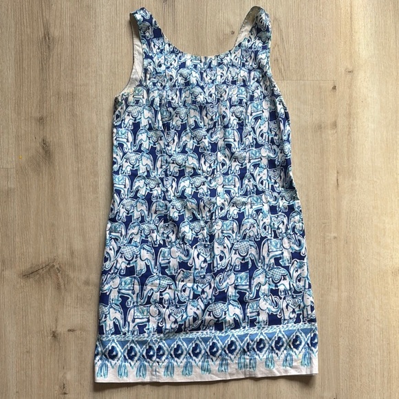 Lilly Pulitzer Dresses & Skirts - Lilly Pulitzer Blue and White Elephant Print Dress